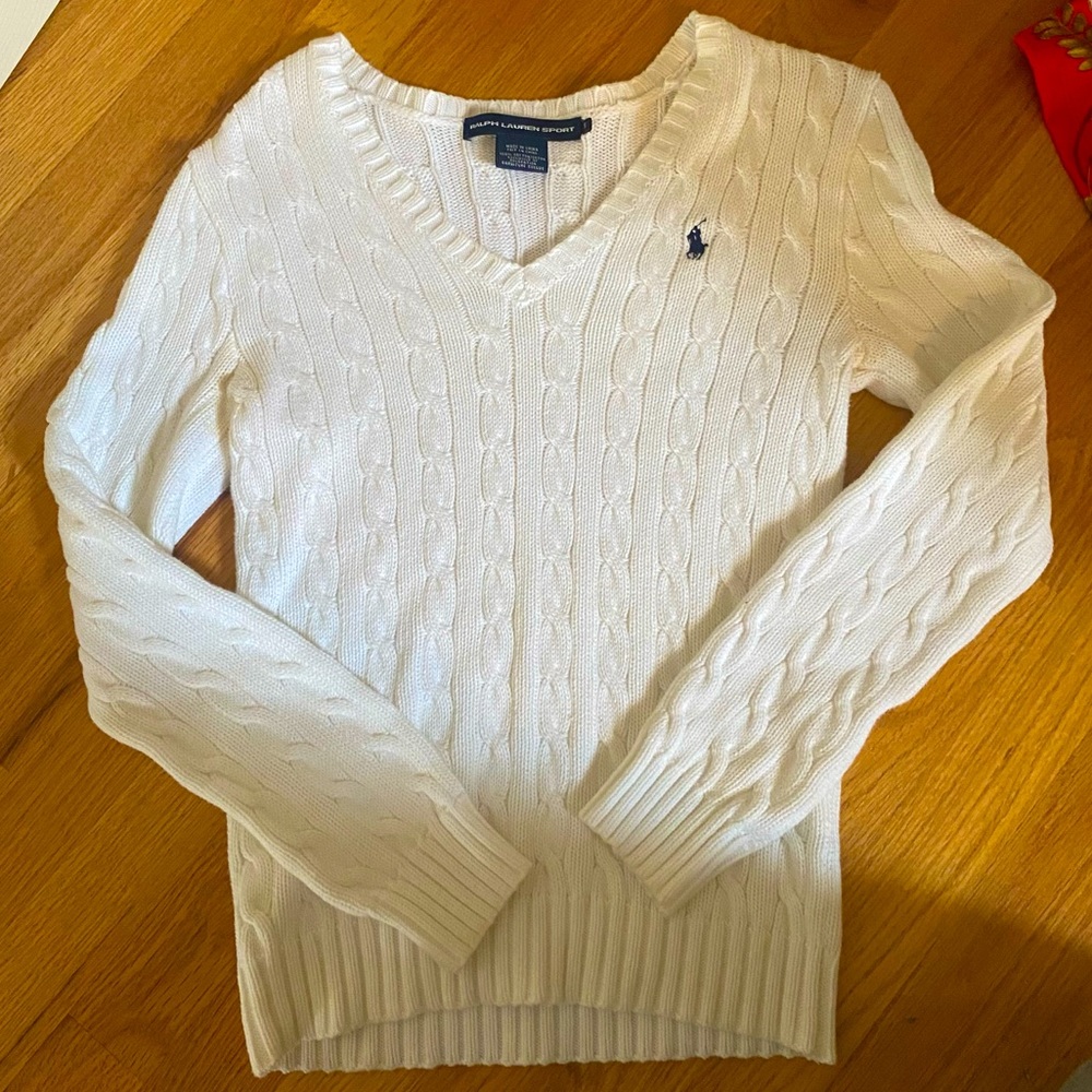 Ralph Lauren: White knit sweater